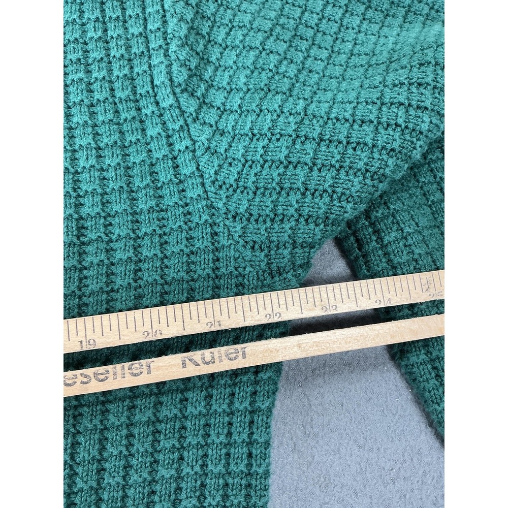 Vintage American Eagle Outfitters Sweater Mens XL Green Cotton Waffle Knit USA - Picture 6 of 8
